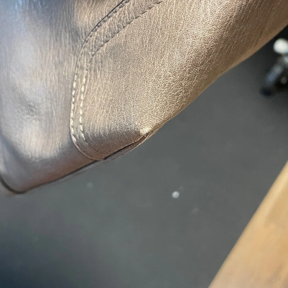 🟡Taupe Faux‎ Leather Shoulder Bag, Minimalist Hobo Purse, Every Day Casual Bag